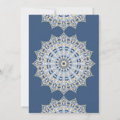 ブラックとゴールドのマンダラ招待状 招待状 (裏面)