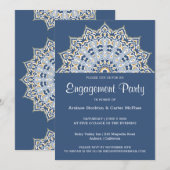 ブラックとゴールドのマンダラ招待状 招待状 (正面/裏面)