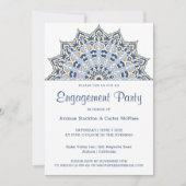 ブラックとゴールドのマンダラ招待状 招待状 (正面)