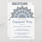 ブラックとゴールドのマンダラ招待状 招待状 (正面/裏面)