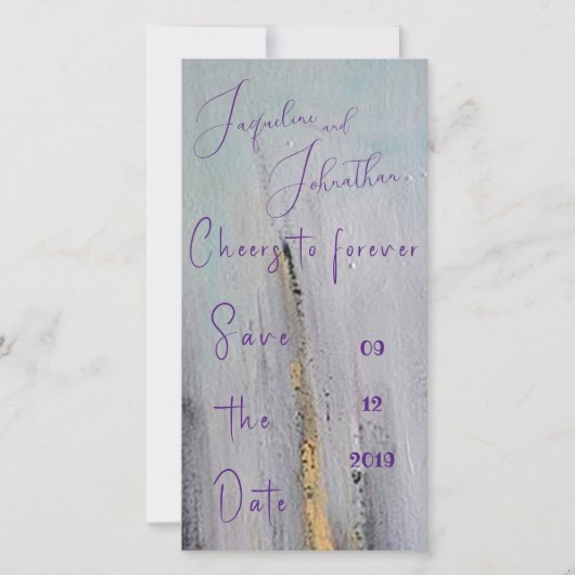 ブラックとゴールドのモダンアブストラクト・セーブ・ザ・デート セーブザデート (正面)