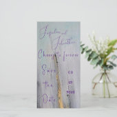 ブラックとゴールドのモダンアブストラクト・セーブ・ザ・デート セーブザデート (スタンド正面)