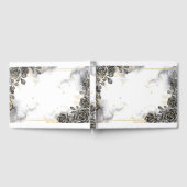 ブラックとゴールドのローズ ゲストブック (全面)