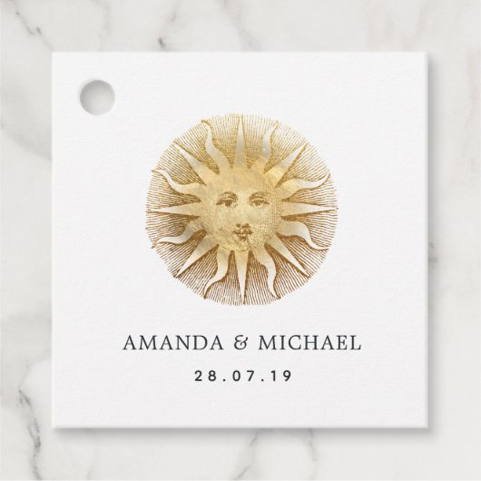 ブラックとゴールドのヴィンテージ フェイバータグ (正面)