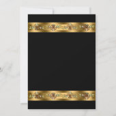 ブラックとゴールドの企業のパーティイベント 招待状 (裏面)