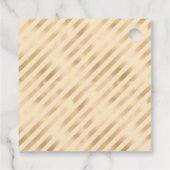 ブラックとゴールドの偽の箔モノグラム フェイバータグ (裏面)