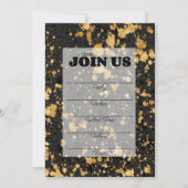 ブラックとゴールドの多目的招待状を記入してください 招待状 (正面)