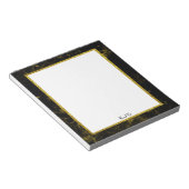 ブラックとゴールドの大理石グリッター | オーダーメイドノートパッド ノートパッド (アングル)