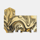 ブラックとゴールドの大理石 サンクス フェイバーボックス (折り畳みなし)