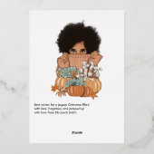 ブラックとゴールドの季節的な秋 - オータム 箔シーズンカード (裏面)