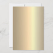 ブラックとゴールドの男性50歳の誕生日 招待状 (裏面)