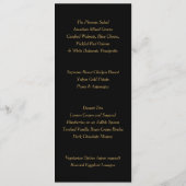 ブラックとゴールドの疑似ホイルコンフェッティドット - メニュー (裏面)