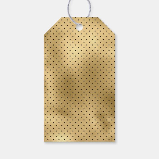 ブラックとゴールドの箔押し ギフトタグ (裏面)