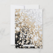 ブラックとゴールドの結婚式出欠確認カード 招待状 (裏面)