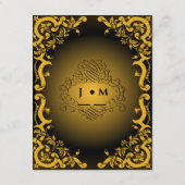 ブラックとゴールドの装飾付きエンクロージャー エンクロージャーカード (裏面)