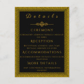 ブラックとゴールドの装飾付きエンクロージャー エンクロージャーカード (正面)