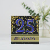 ブラックとゴールドの25周年パーティー 招待状 (スタンド正面)