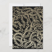 ブラックとゴールドの50歳の誕生日 招待状 (裏面)