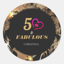 ブラックとゴールドの50歳誕生日パーティー