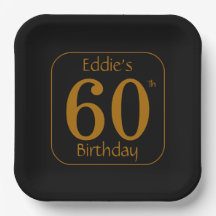 ブラックとゴールドの60歳の誕生日パーティー 