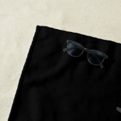 ブラックとゴールドのMr. and Mrs. 確立 ビーチタオル (インサイチュ)