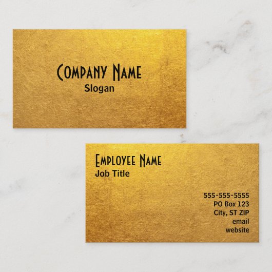 ブラックとゴールドフォイルの写真 名刺 (正面/裏面)