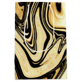 ブラックとゴールド ミディアムペーパーバッグ (正面)