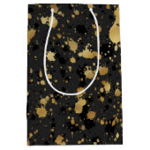 ブラックとゴールド ミディアムペーパーバッグ (正面)