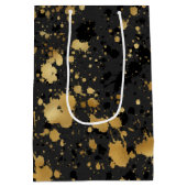 ブラックとゴールド ミディアムペーパーバッグ (裏面)