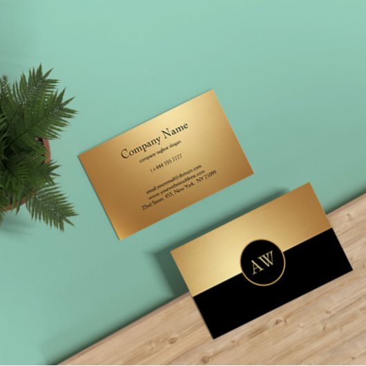 ブラックとゴールド 名刺
