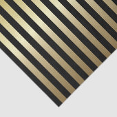 ブラックとシマリーの金ゴールドストライプ 薄葉紙 (詳細)