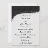 ブラックとシルバーのゲイ バチェラーパーティー招待状 招待状 (裏面)