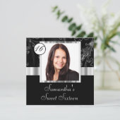 ブラックとシルバーのスイート16 招待状 (スタンド正面)