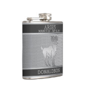 ブラックとシルバーのメッシュフラスコの牡羊座 フラスク (右)