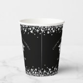 ブラックとシルバーの卒業 紙コップ (右)
