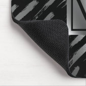 ブラックとシルバーの金属抽象芸術 マウスパッド (コーナー)