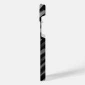 ブラックとシルバーの金属抽象芸術 iPhoneケース (左側面)