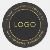 ブラックとダークグレーのヴィンテージレザーフェイク ラウンドシール (正面)