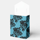 ブラックとティール（緑がかった色）ブルー結婚ズ フェイバーボックス (オープン)