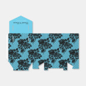 ブラックとティール（緑がかった色）ブルー結婚ズ フェイバーボックス (折り畳みなし)