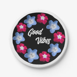 ブラックとバラ品種モデル ペーパープレート