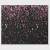 ブラックとバラ金ゴールドスパークル ラッピングペーパー (フラット)