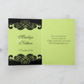 ブラックとパールグリーンのスクロール式感謝カード サンキューカード (内部)
