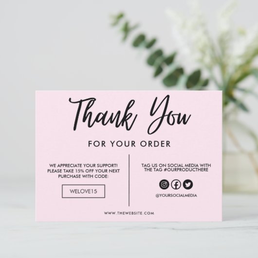 ブラックとピンクありがとうメディア挿入 (スタンド正面)