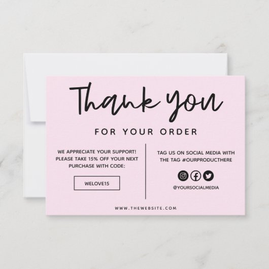 ブラックとピンクありがとうメディア挿入 (正面)