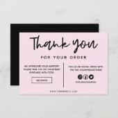 ブラックとピンクありがとうメディア挿入 (正面/裏面)