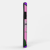 ブラックとピンクのキュートな花柄ファッションモチーフモノグラム Case-Mate iPhoneケース (裏面/右)