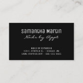 ブラックとピンクのホイル レオパード スポット ブラシ ストローク 名刺 (裏面)