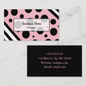 ブラックとピンクのモダン名刺 名刺 (正面/裏面)