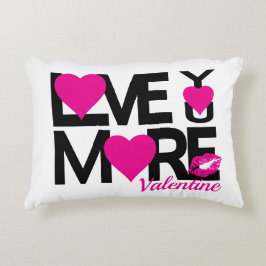 ブラックとピンクの愛 アクセントクッション